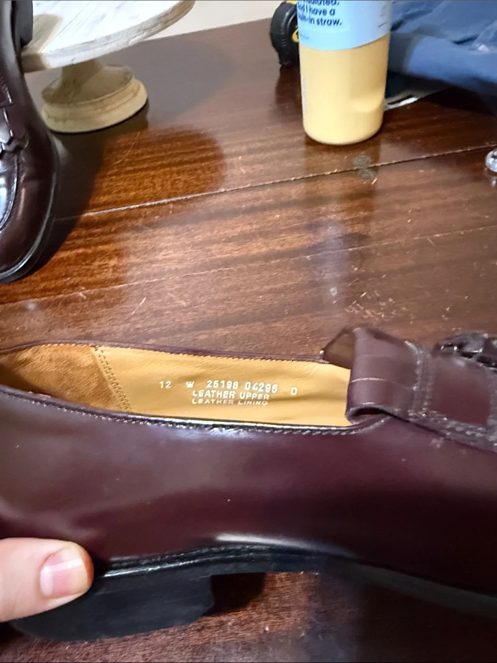 Vtg Bostonian Crown Delta Burgundy Leather Kiltie Tassel Loafers Men's Size 12